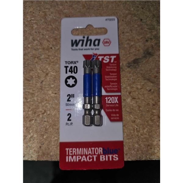 Wiha Terminator Blue Impact Bits (2in x 2 x 6)