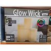 Image 2 : Glow Wick LED Wax Candles 3pc Set with Remote, 8 Colour choices including warm white, battery operat