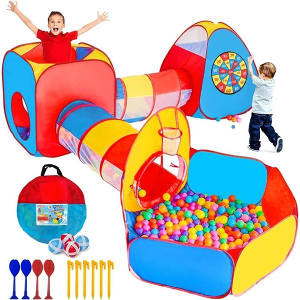 Leambe 5-in-1 Fully Loaded Ball Pit and Tunnel Play set