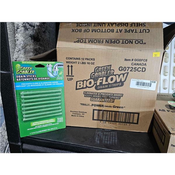 Green Gobbler Bio-Flow Drain Strips (12 x 8 sticks)