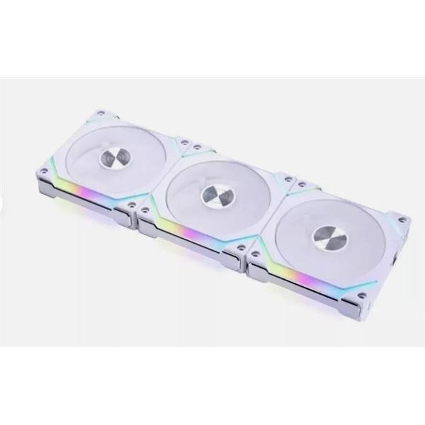 LIAN LI UNI Fan SL120 V2 RGB White 3x 12cm Fan Pack with Controller - UF-SL120V2
