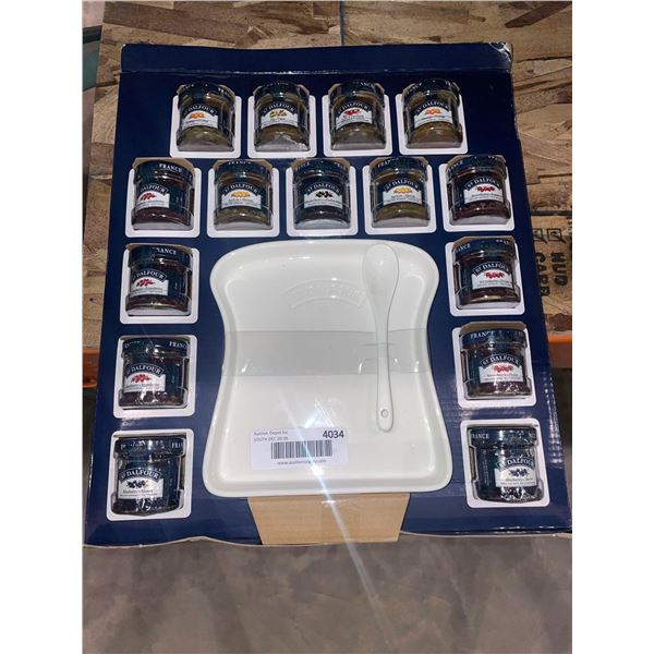 St.Dalfour Fruit Spread Combo Package with Serving Plate and Spoon