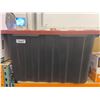 Image 2 : Tuff Store 102 L Heavy Duty Storage Box - Black with Red Lid