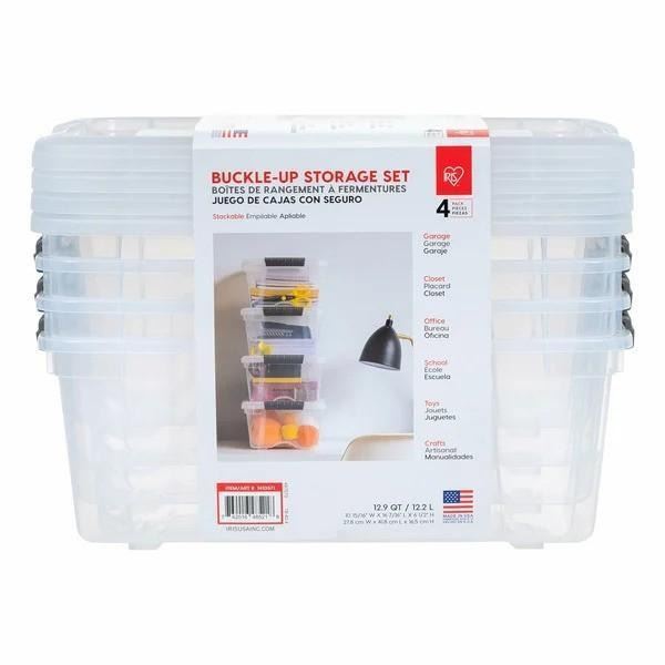 Iris Buckle-Up Storage Set 4 Pack