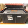 Image 1 : Combo Lot of Homebase 22" Tool Box and Sterilite Industrial 57L Black Tote NO LID