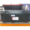 Image 2 : Combo Lot of Homebase 22" Tool Box and Sterilite Industrial 57L Black Tote NO LID