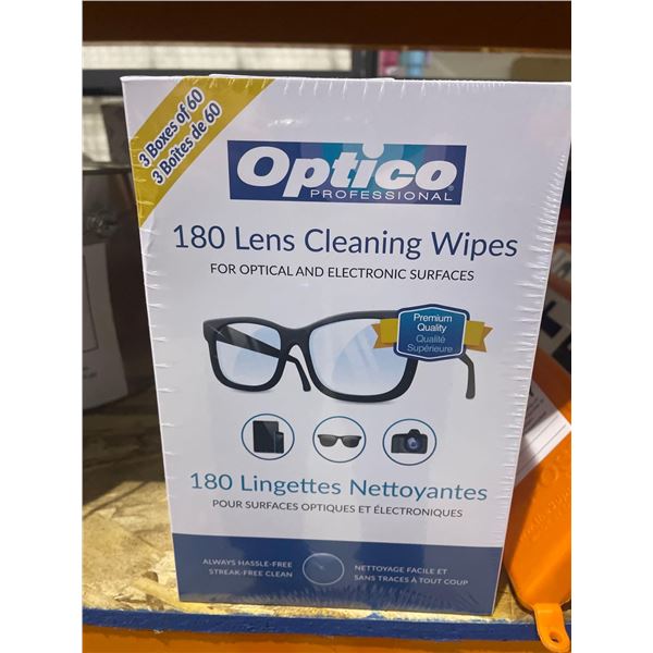 LOT OF 3 Optico Professional 180 Lens Cleaning Wipes