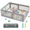 Image 1 : Palopalo Baby Playpen, 71"x59" Extra Large Playard for Babies and Toddlers, Baby Activity Center wit