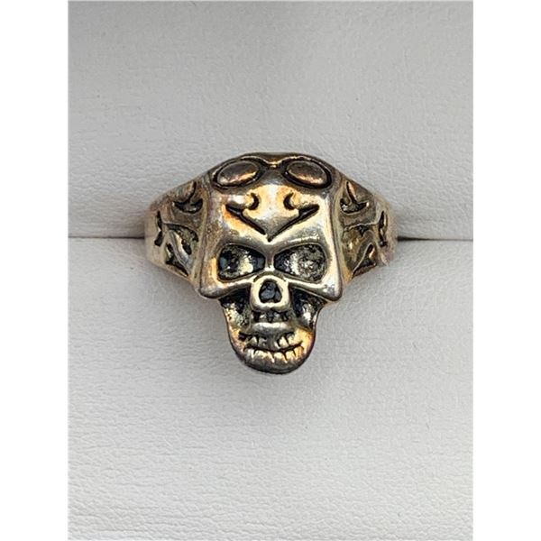 Silver Skull Bikers Ring