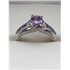 Image 1 : Crossing Hearts .40 Carat Brilliant Cut Amethyst Solitaire Ring