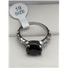 Image 4 : NEW Silver 1.0 Carat Black Brilliant rounbd cut solitaire ring