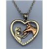 Image 3 : A girl and her horse Silver Heart Pendant and Chain Set