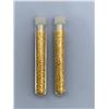 Image 1 : Lot of 2 large vial of golden flaking material