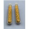 Image 2 : Lot of 2 large vial of golden flaking material