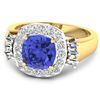 Image 3 : 14KT Yellow Gold 1.99ct Tanzanite and Diamond Ring