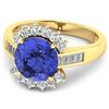 Image 2 : 14KT Yellow Gold 2.57ct Tanzanite and Diamond Ring