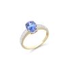 Image 2 : 14KT Yellow Gold 1.75ct Tanzanite and Diamond Ring