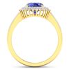Image 4 : 14KT Yellow Gold 1.41ctw Tanzanite and Diamond Ring