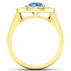 Image 4 : 14KT Yellow Gold 1.9ct Aquamarine and Diamond Ring