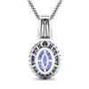 Image 3 : 14KT White Gold 1.6ctw Tanzanite and Diamond Pendant
