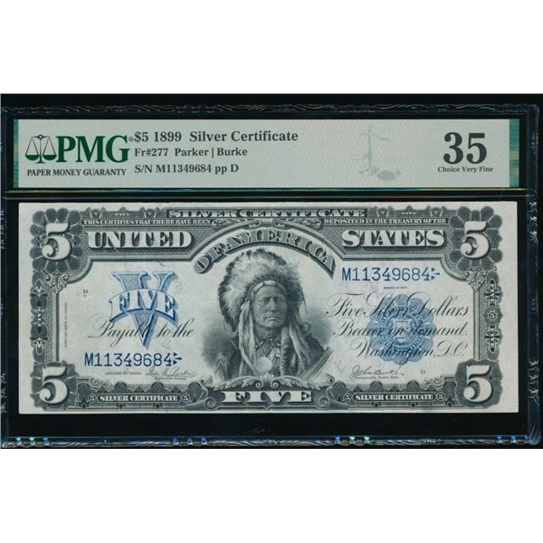 1899 $5 Chief Silver Certificate PMG 35