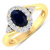 Image 1 : 14KT Yellow Gold 0.75ctw Blue Sapphire and Diamond Ring