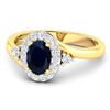 Image 2 : 14KT Yellow Gold 0.75ctw Blue Sapphire and Diamond Ring