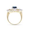 Image 3 : 14KT Yellow Gold 2.05ct Blue Sapphire and Diamond Ring