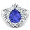 Image 2 : 14KT White Gold 2.97ctw Tanzanite and Diamond Ring