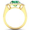 Image 4 : 14KT Yellow Gold 3.14ct Zambian Emerald and Diamond Ring