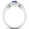 Image 4 : 14KT White Gold 1.09ct Tanzanite and Diamond Ring