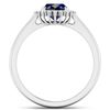 Image 4 : 14KT White Gold 1.3ct Blue Sapphire and Diamond Ring