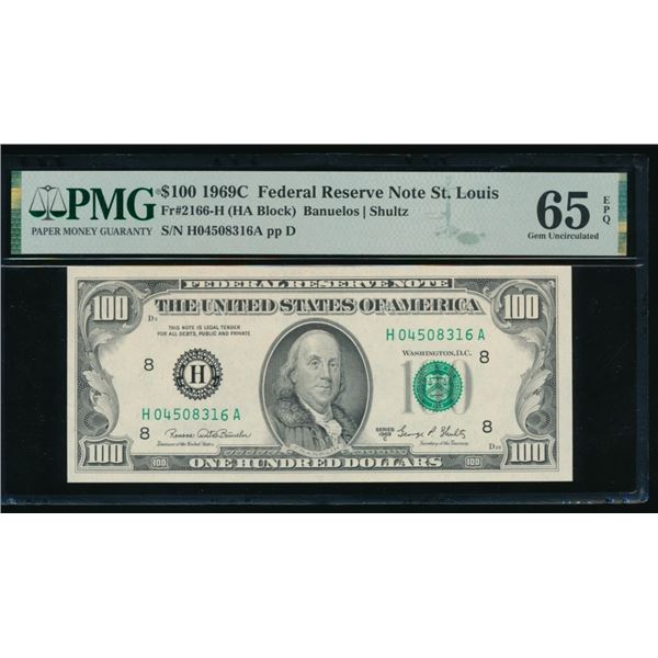 1969C $100 St Louis FRN PMG 65EPQ