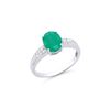 Image 2 : 14KT White Gold 1.55ct Emerald and Diamond Ring