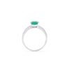 Image 4 : 14KT White Gold 1.55ct Emerald and Diamond Ring