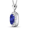 Image 2 : 14KT White Gold 3.1ctw Tanzanite and Diamond Pendant