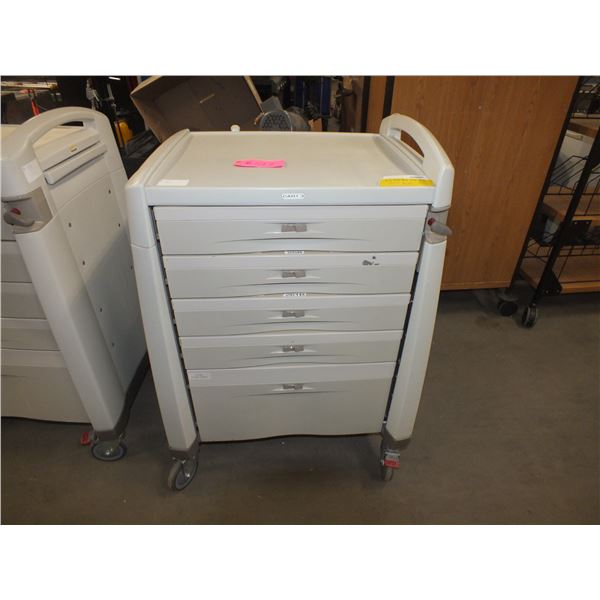 5 Drawer Medical Storage Cart On Wheels
