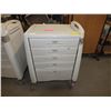 Image 1 : 5 Drawer Medical Storage Cart On Wheels