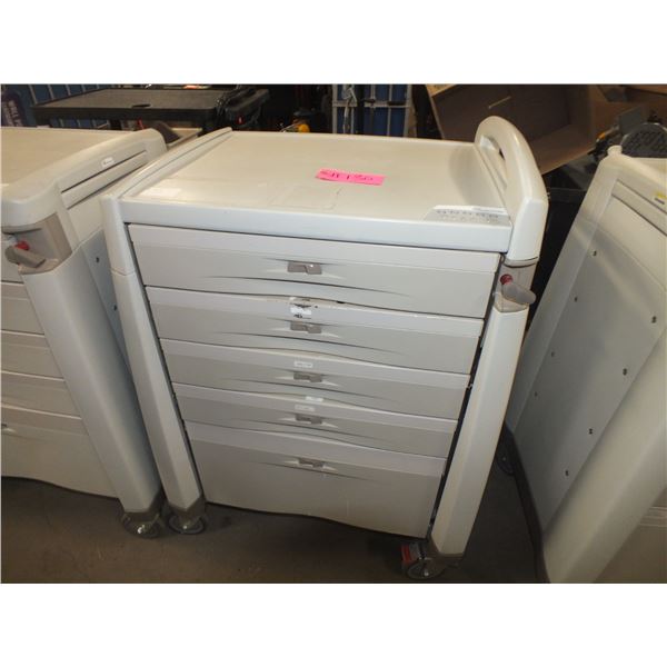 5 Drawer Medical Storage Cart On Wheels