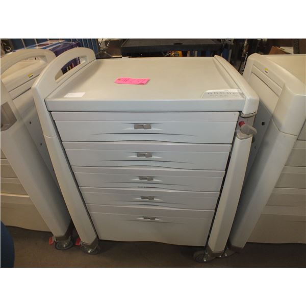 5 Drawer Medical Storage Cart On Wheels