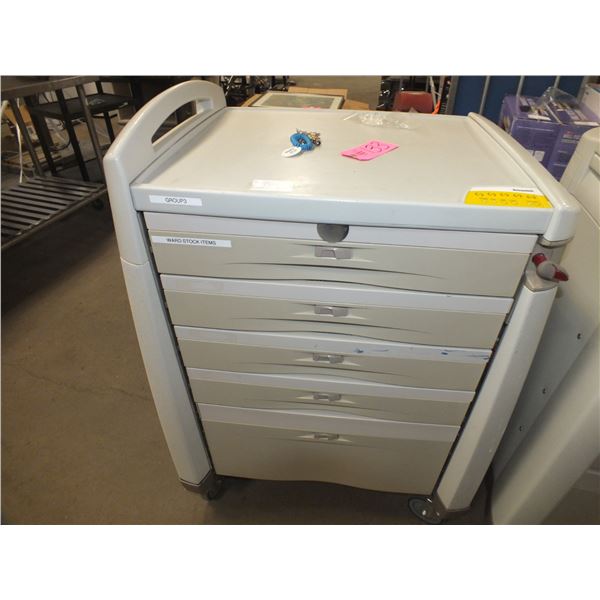 5 Drawer Medical Storage Cart On Wheels