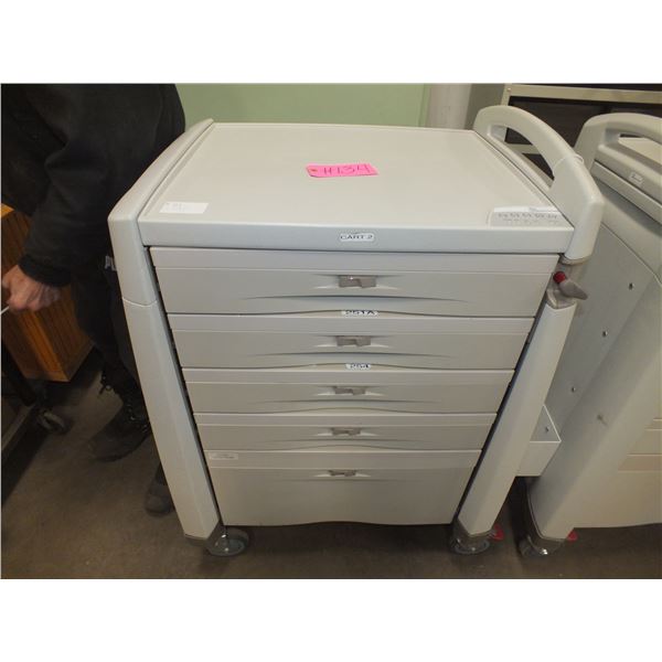 5 Drawer Medical Storage Cart On Wheels