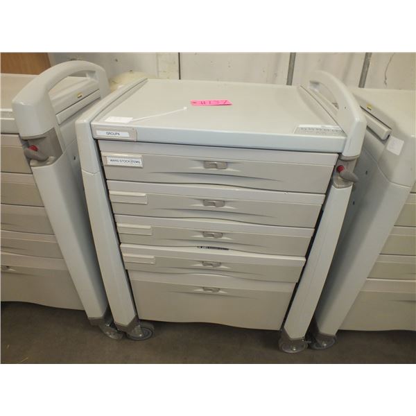 5 Drawer Medical Storage Cart On Wheels