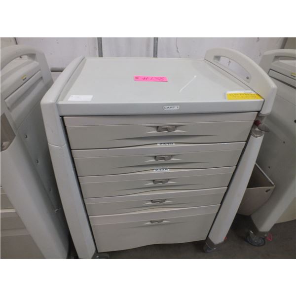 5 Drawer Medical Storage Cart On Wheels