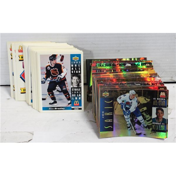 LARGE LOT VINTAGE HOLOGRAM MCDONALDS HOCKEY CARDS