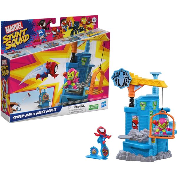 BRAND NEW MARVEL STUNT SQUAD SPIDER-MAN VS GREEN