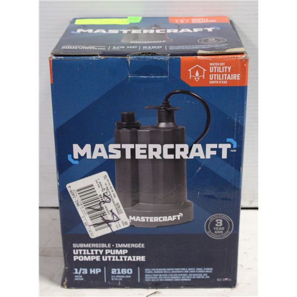 MASTERCRAFT 1/3HP UTILITY PUMP