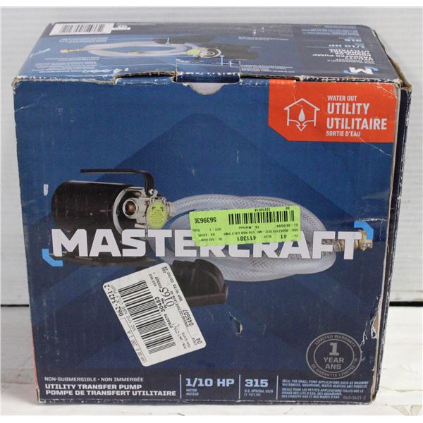 MASTERCRAFT 1/10 HP UTILITY TRANSFER PUMP
