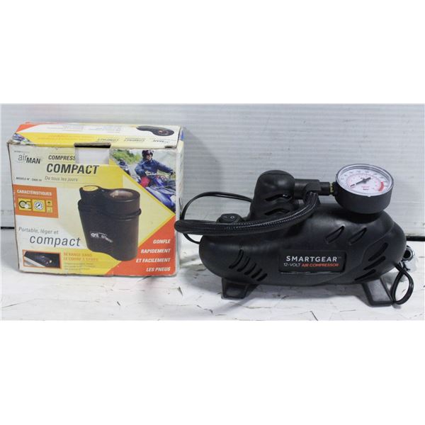 BOX WITH 2 NEW COMPACT AIR COMPRESSORS