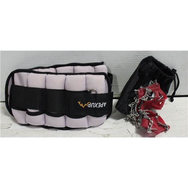 BOX OF EXERCISE WEIGHTS